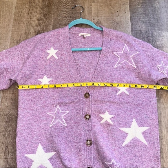 NWOT Skies Are Blue Purple and White Cozy Cardigan - Picture 3 of 8